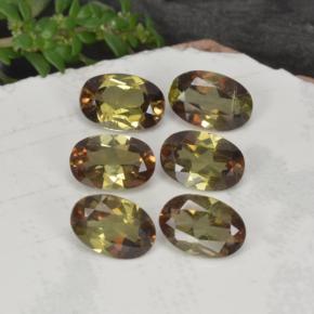 2.66 ctw Multicolor Andalusite Gemstones, Andalusite Gems in Oval Facet Shape for Sale.