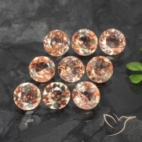 2.05 ctw Orange Andalusite Stones, Natural Andalusite in Round Facet Shape for Sale
