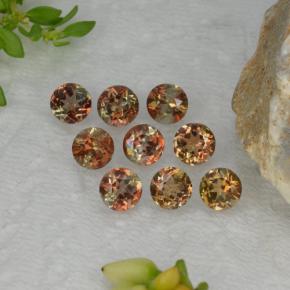 2.25 ctw Multicolor Andalusite Stones, Natural Andalusite in Round Facet Shape for Sale