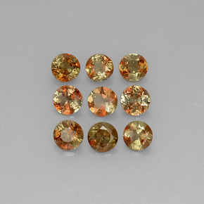Multicolor Andalusite Gem - 0.2ct Round Facet (ID: 279599)