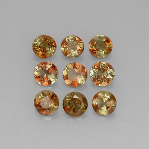 2.09 ctw Multicolor Andalusite Stones, Natural Andalusite in Round Facet Shape for Sale