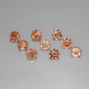 ライトオレンジ アンダルサイト 宝石 - 0.2ct ラウンドファセット (ID: 279894)