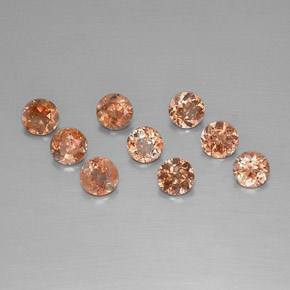 2.16 ctw Orange Andalusite Stones, Natural Andalusite in Round Facet Shape for Sale