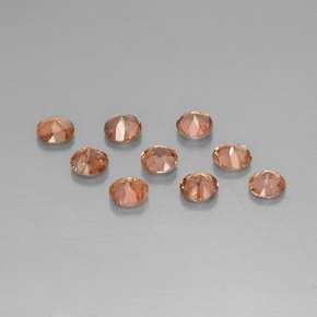 Andalusite Gemstones in 4 mm (calibrated) Size for Sale, Andalusite Stones in Light Orange Color