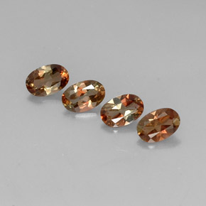 1.69 ctw Multicolor Andalusite Gemstones, Andalusite Gems in Oval Facet Shape for Sale.