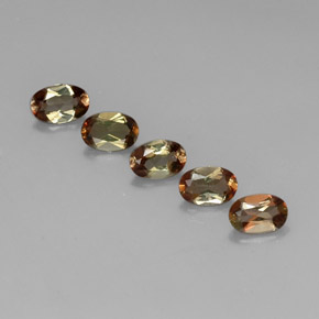 2.20 ctw Multicolor Andalusite Gemstones, Andalusite Gems in Oval Facet Shape for Sale.