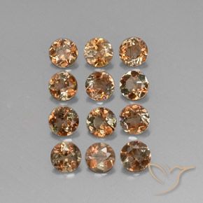 Lote de Andalucita Multicolor Circular de 12 piezas de Brasil - Peso 2,93 ct en total / promedio. 0,24 ct cada uno, Tamaño 4,1mm, Color: Multicolor, Dureza Mohs 7.5 Adecuado para joyas de uso diario, Photo A