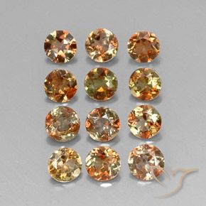 2.47 ctw Multicolor Andalusite Stones, Natural Andalusite in Round Facet Shape for Sale