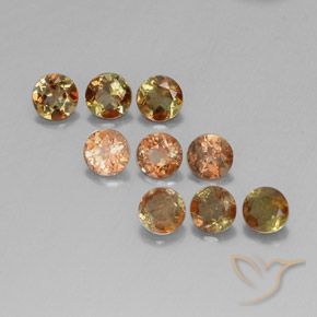 2.37 ctw Multicolor Andalusite Stones, Natural Andalusite in Round Facet Shape for Sale