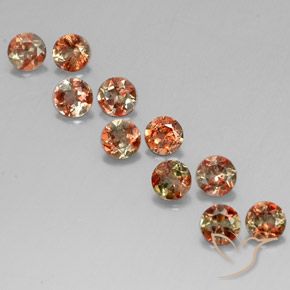 2.48 ctw Multicolor Andalusite Stones, Natural Andalusite in Round Facet Shape for Sale