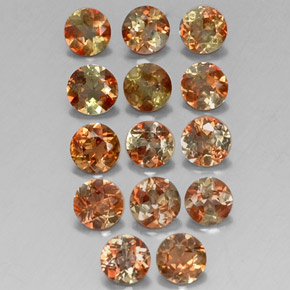 3.13 ct Orange Andalusite Stone, Natural Andalusite in Round Facet Shape for Sale