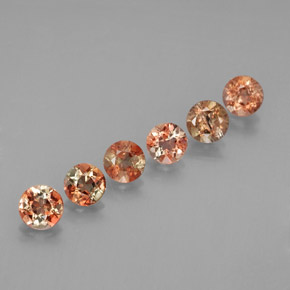 1.43 ct Orange Andalusite Stone, Natural Andalusite in Round Facet Shape for Sale