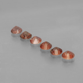 Andalusite Gemstone in 4 mm (calibrated) Size for Sale, Andalusite Stone in Brown Orange Color