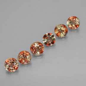 1.30 ct Orange Andalusite Stone, Natural Andalusite in Round Facet Shape for Sale