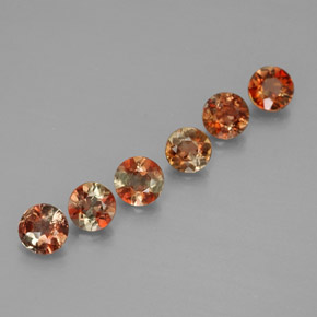 1.09 ctw Multicolor Andalusite Stones, Natural Andalusite in Round Facet Shape for Sale