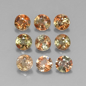 1.34 ct Orange Andalusite Stone, Natural Andalusite in Round Facet Shape for Sale