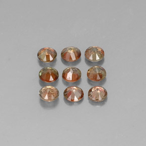Andalusite Gemstone in 3.3 mm Size for Sale, Andalusite Stone in Brown Orange Color
