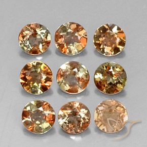 1.93 ctw Multicolor Andalusite Stones, Natural Andalusite in Round Facet Shape for Sale