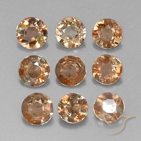 1.64 ctw Multicolor Andalusite Stones, Natural Andalusite in Round Facet Shape for Sale