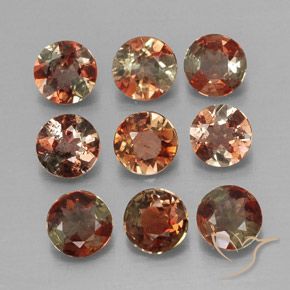 1.60 ctw Multicolor Andalusite Stones, Natural Andalusite in Round Facet Shape for Sale