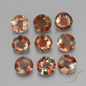 1.43 ctw Multicolor Andalusite Stones, Natural Andalusite in Round Facet Shape for Sale