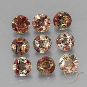 1.78 ctw Multicolor Andalusite Stones, Natural Andalusite in Round Facet Shape for Sale