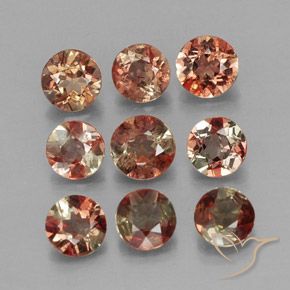 1.55 ctw Multicolor Andalusite Stones, Natural Andalusite in Round Facet Shape for Sale