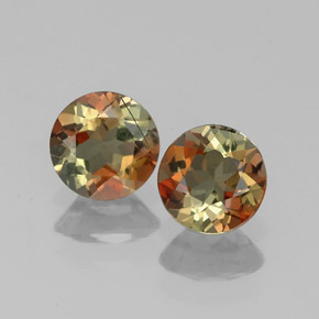 0.91 ct Multicolor Andalusite Gemstone, Andalusite Gem in Round Facet Shape for Sale.