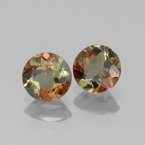 0.91 ct Multicolor Andalusite Stone, Natural Andalusite in Round Facet Shape for Sale