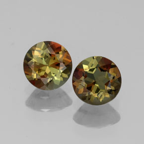 0.92 ct Multicolor Andalusite Gemstone, Andalusite Gem in Round Facet Shape for Sale.