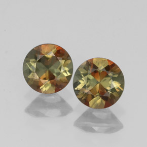 0.91 ct Multicolor Andalusite Gemstone, Andalusite Gem in Round Facet Shape for Sale.
