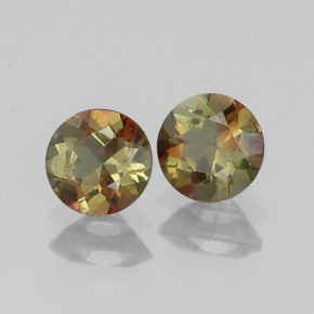 0.91 ct Multicolor Andalusite Stone, Natural Andalusite in Round Facet Shape for Sale