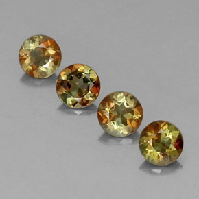 1.65 ct Multicolor Andalusite Gemstone, Andalusite Gem in Round Facet Shape for Sale.