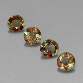 1.43 ct Orange Andalusite Gemstone, Andalusite Gem in Round Facet Shape for Sale.