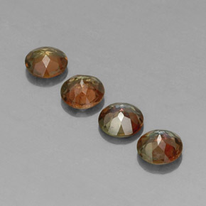 Andalusite Gemstone in 4.8 mm Size for Sale, Andalusite Stone in Orangey Brownish Color