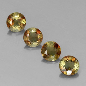 1.79 ct Orange Andalusite Gemstone, Andalusite Gem in Round Facet Shape for Sale.
