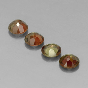 Andalusite Gemstone in 5 mm (calibrated) Size for Sale, Andalusite Stone in Orangey Brownish Color