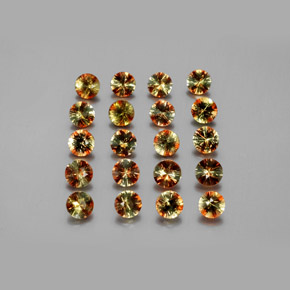 3.38 ctw Multicolor Andalusite Stones, Natural Andalusite in Diamond-Cut Shape for Sale