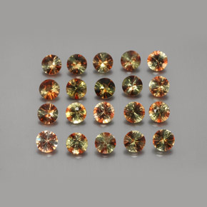 4.35 ctw Multicolor Andalusite Gemstones, Andalusite Gems in Diamond-Cut Shape for Sale.