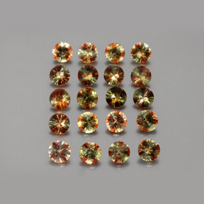 4.35 ctw Multicolor Andalusite Stones, Natural Andalusite in Diamond-Cut Shape for Sale