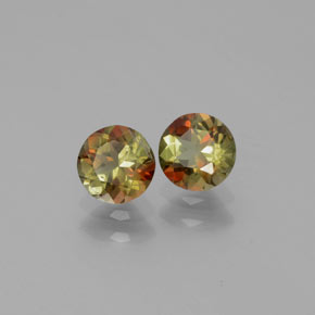 0.98 ct Multicolor Andalusite Stone, Natural Andalusite in Round Facet Shape for Sale