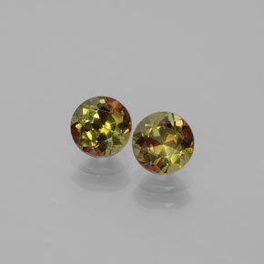 1.22 ct Multicolor Andalusite Gemstone, Andalusite Gem in Round Facet Shape for Sale.