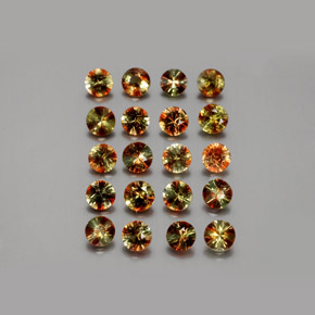 3.36 ctw Multicolor Andalusite Gemstones, Andalusite Gems in Diamond-Cut Shape for Sale.