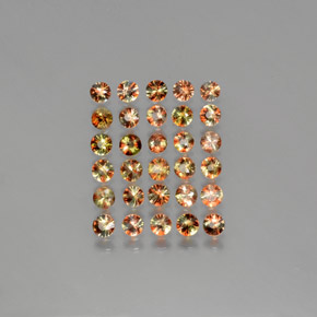 3.35 ctw Multicolor Andalusite Gemstones, Andalusite Gems in Diamond-Cut Shape for Sale.