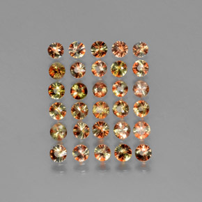 3.35 ctw Multicolor Andalusite Stones, Natural Andalusite in Diamond-Cut Shape for Sale