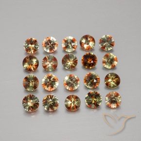 3.28 ctw Multicolor Andalusite Stones, Natural Andalusite in Diamond-Cut Shape for Sale