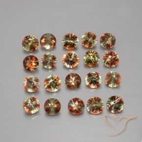 3.44 ctw Multicolor Andalusite Stones, Natural Andalusite in Diamond-Cut Shape for Sale
