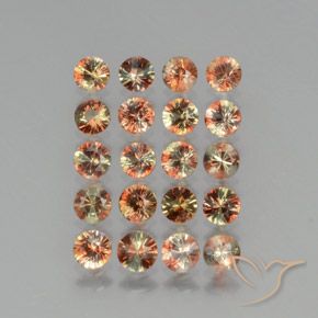3.70 ctw Multicolor Andalusite Stones, Natural Andalusite in Diamond-Cut Shape for Sale