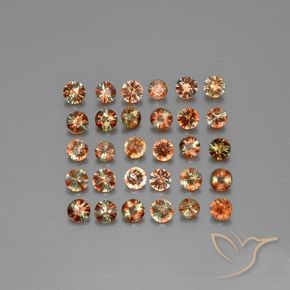 4.44 ctw Multicolor Andalusite Stones, Natural Andalusite in Diamond-Cut Shape for Sale