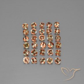 Lote de 30 piezas de Brasil Multicolor Circular de Brasil - Tamaño 3,3mm, peso 3,63 ct en total / promedio. 0,12 ct cada uno, Color: Multicolor, Dureza de Mohs 7.5 Adecuado para joyas de uso diario, Photo A